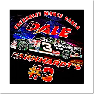 NASCAR Dale Earnhardt's 3 Chevrolet Monte Carlo US Racing Car Posters and Art